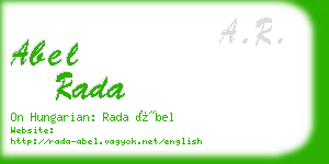 abel rada business card